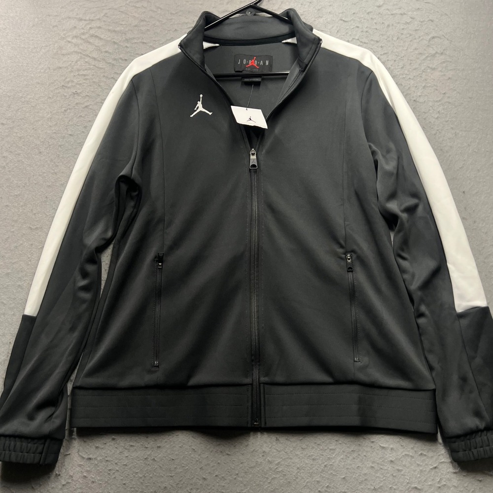 Jordan Womens Track Jacket Full Zip Grey White Jumpman CN5364-060 Size M NEW